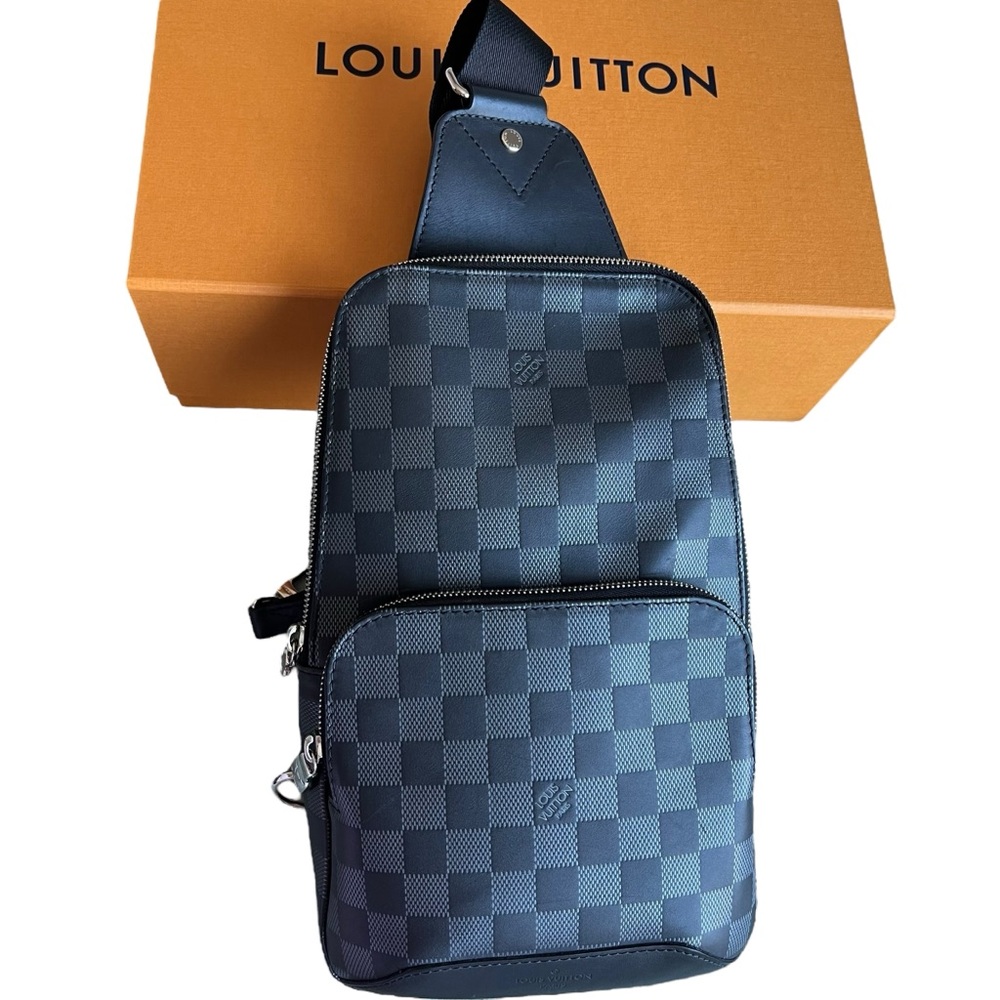 Louis Vuitton Damier Infini Avenue Sling bag Onyx Black Gray Checker Leather